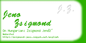 jeno zsigmond business card